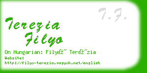 terezia filyo business card